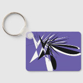 Porte-Clés Violet au Design Graphique Moderne (Verso)