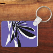 Porte-Clés Violet au Design Graphique Moderne (Recto)