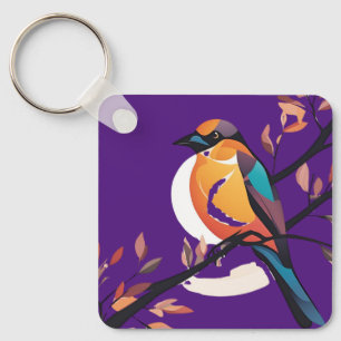 Porte-clés Violet Birdie Pendentif