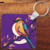 Porte-clés Violet Birdie Pendentif (Verso)