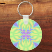 Porte-clés Violet clair et Motif vert (Recto)
