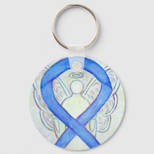 Porte-clés Violet de sensibilisation Ruban Angel Porte - clé