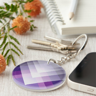 Porte-clés Violet et blanc