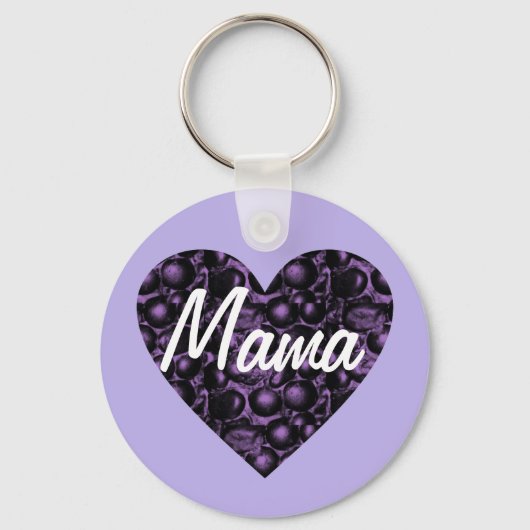 Porte-clés Violet/Lavande Glam Heart Mama Porte - clé (Recto)