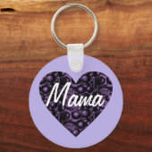 Porte-clés Violet/Lavande Glam Heart Mama Porte - clé (Recto)