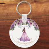 Porte-clés Violet Lilac Quinceañera Porte - clé (Recto)