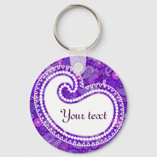 Porte-clés Violet paisley