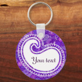 Porte-clés Violet paisley (Recto)