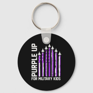 Porte-clés Violet pour les tout-petits enfants militaires fem