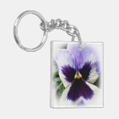 Porte-clés violet profond sur blanc (Devant gauche)