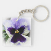 Porte-clés violet profond sur blanc (Dos)