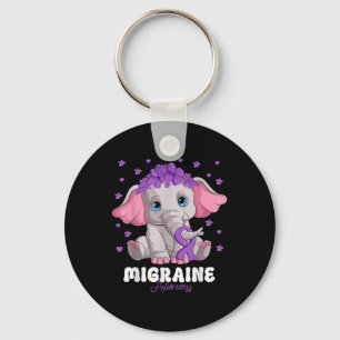 Porte-clés Violet Ribbon Survivante Guerrier Migraine Sensibi