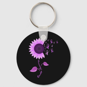 Porte-clés Violet Ruban Tournesol Butterfly Overdose