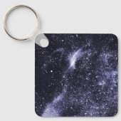 Porte-clés Violet violet noir galaxie abstraite (Recto)
