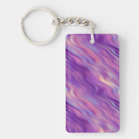 Porte-clés Violet violet texture ondulée (Devant)