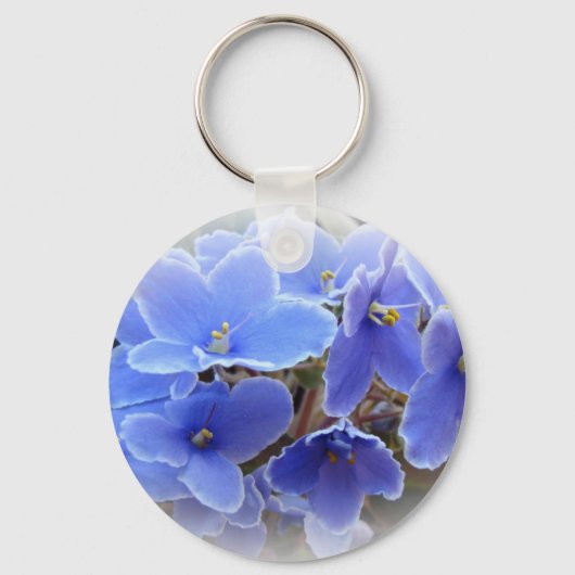Porte-clés Violettes africaines bleues (Recto)