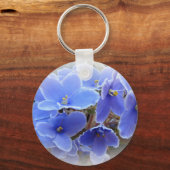 Porte-clés Violettes africaines bleues (Recto)