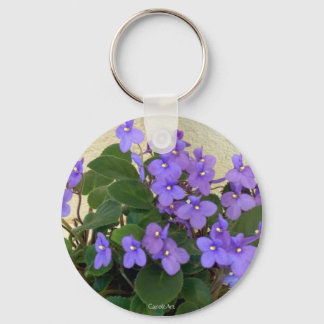 Porte-clés Violettes bleues bleues bleues