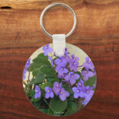 Porte-clés Violettes bleues bleues bleues (Recto)