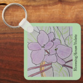 Porte-clés Violettes de la maison en fleurs (Recto)