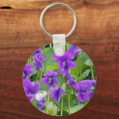 Porte-clés Violettes en bois du Wisconsin (Recto)