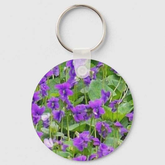 Porte-clés Violettes en bois du Wisconsin (Recto)