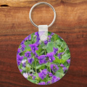 Porte-clés Violettes en bois du Wisconsin (Recto)