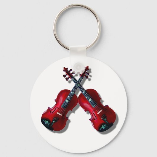 PORTE-CLÉS VIOLINES ROUGES TRAVERSÉES -PORTE - CLÉ (Recto)