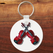 PORTE-CLÉS VIOLINES ROUGES TRAVERSÉES -PORTE - CLÉ (Recto)