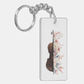 Porte-clés Violon aux fleurs. (Devant gauche)