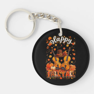 Porte-clés Violon de Thanksgiving d'automne feuilles d'automn