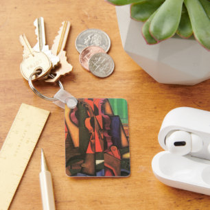 Porte-clés Violon et guitare de Juan Gris, Art cubiste vintag