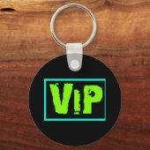 Porte-clés vip neon green music soirée discothèque discothèqu (Recto)