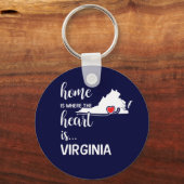 Porte-clés Virginia home est le coeur (Recto)