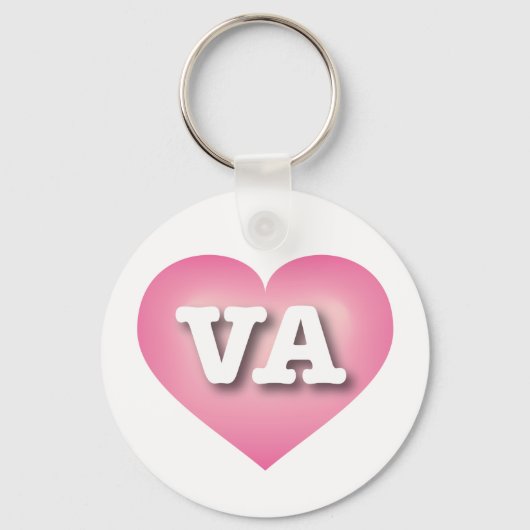Porte-clés Virginia Pink Fade Heart - J'aime VA (Recto)