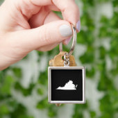 Porte-clés Virginie en blanc et noir (main)