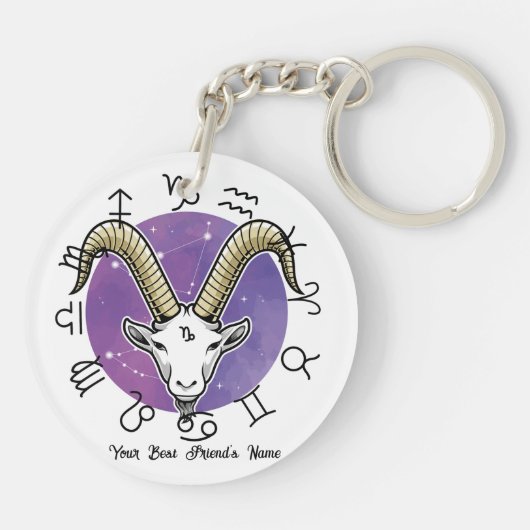Porte-clés Virgo Capricorn Acrylic Keychain (Dos)