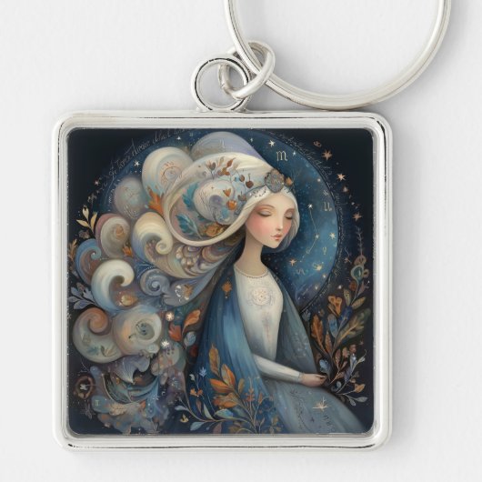 Porte-clés Virgo Maiden Zodiac Astrology Mystical Birthday (Devant)