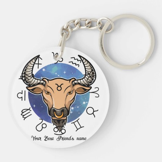Porte-clés Virgo & Taurus Acrylic Keychain (Dos)