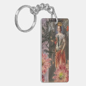 Porte-clés Virgo Woman Portrait Antique Coloré Riche (Devant gauche)