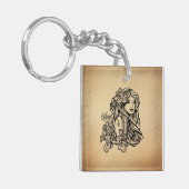 Porte-clés Virgo Zodiac - Antique Look (Devant gauche)