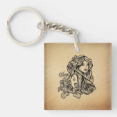 Porte-clés Virgo Zodiac - Antique Look (Devant)