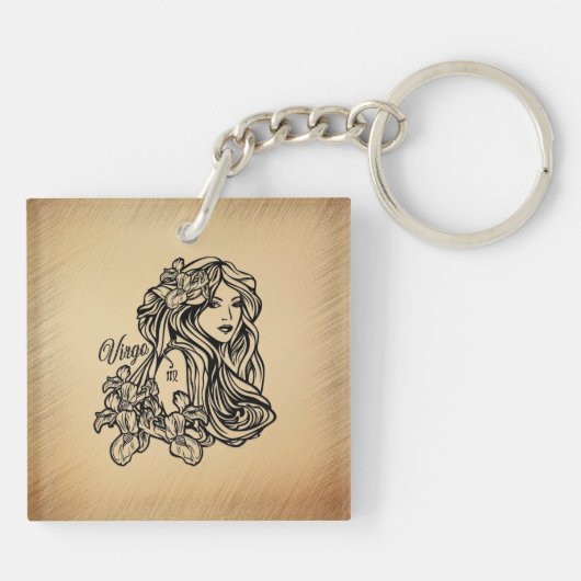 Porte-clés Virgo Zodiac - Antique Look (Dos)