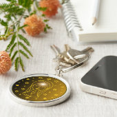 Porte-clés Virgo Zodiac Emblem | Minimal Celestial Symbol (Côté)