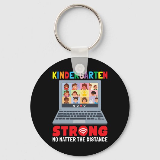 Porte-clés Virtual Kindergarten Fun 100 jours d'enseignement (Recto)