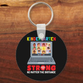 Porte-clés Virtual Kindergarten Fun 100 jours d'enseignement (Recto)