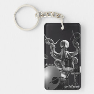 Porte-clés Virtuose du Tambour Octopus Noir et Bla