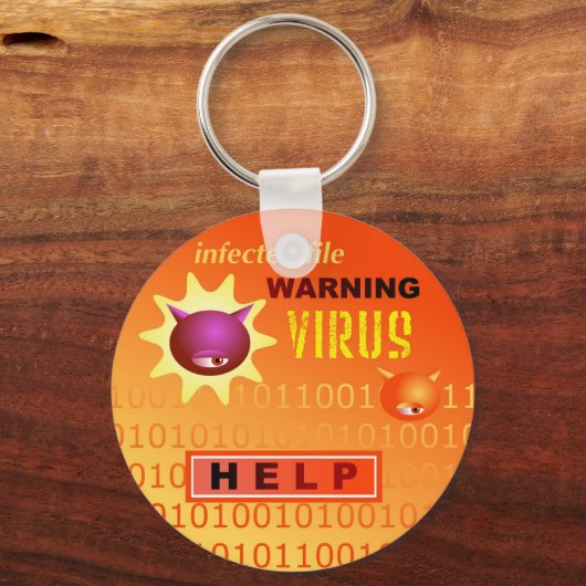 Porte-clés Virus informatique (Recto)