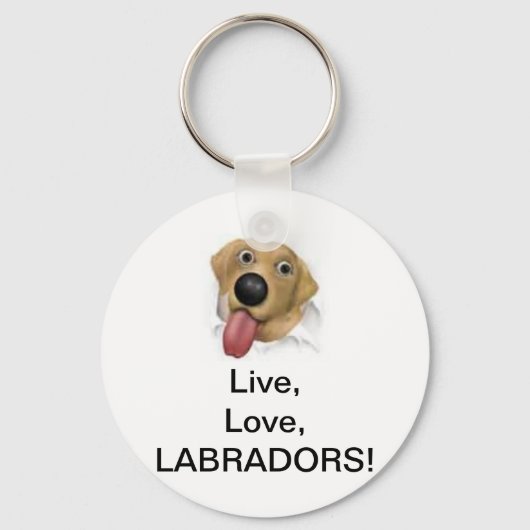 Porte-clés Vis, Amour, Labradors ! (Recto)