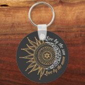 Porte-clés Vis au soleil, amour à la lune (Recto)